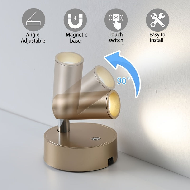 Moderne Magnetisk Væglampe – USB Opladelig og Trådløs