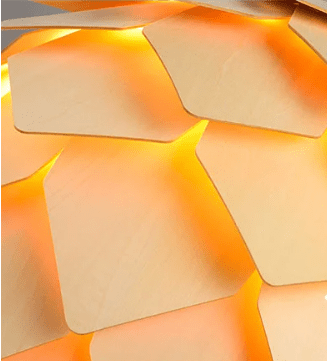 Skandira – Kristal & Eikenhouten Hanglamp met Verstelbare Kabel