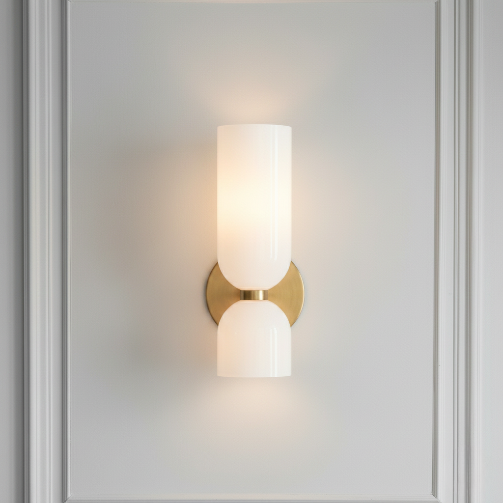 Flute – Elegante Wandlamp met Glas en IJzer in Retro Stijl