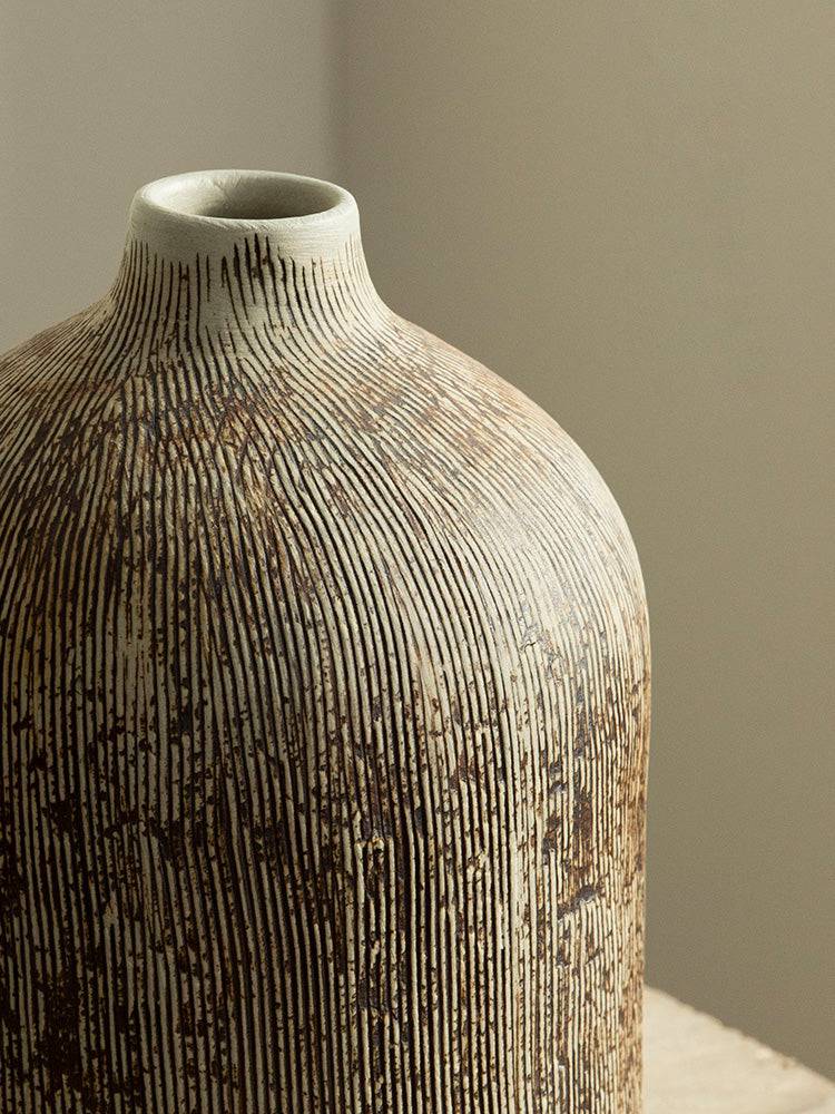 Lumio - Japandi Keramische vaas in Aardse kleuren
