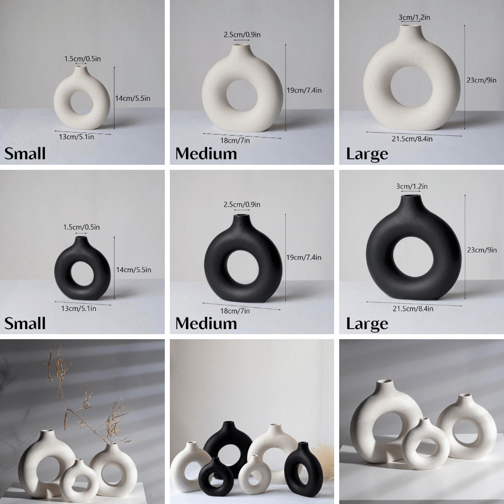 Lumio – Japandi Ronde Keramische Vaas Minimalistisch Design