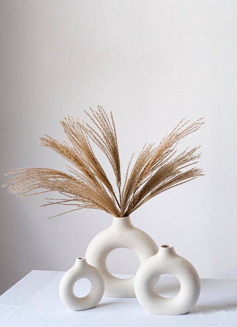 Lumio – Japandi Ronde Keramische Vaas Minimalistisch Design