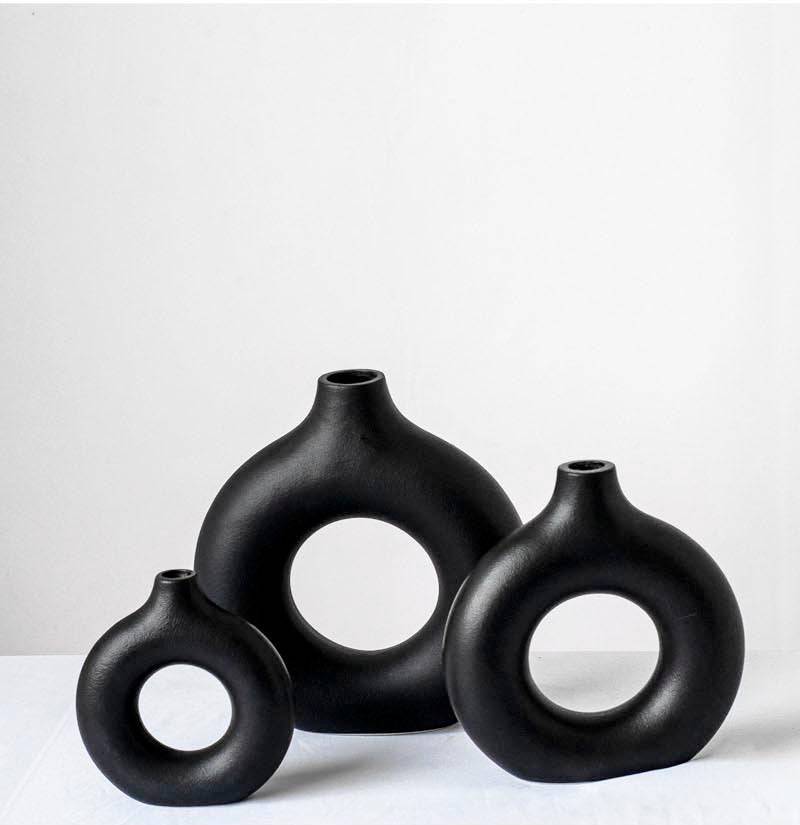 Lumio – Japandi Ronde Keramische Vaas Minimalistisch Design