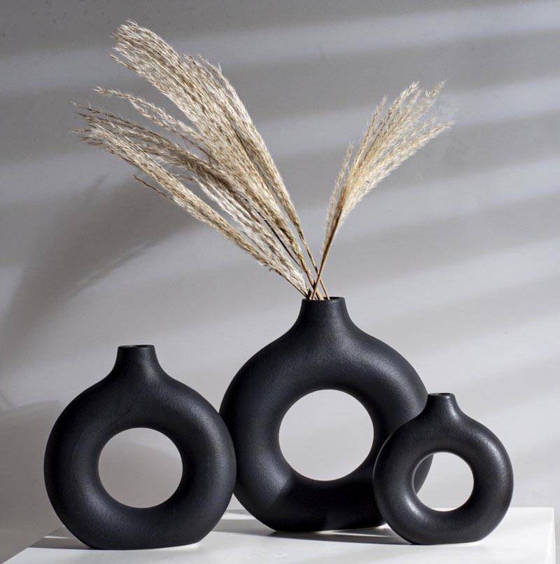 Lumio – Japandi Ronde Keramische Vaas Minimalistisch Design