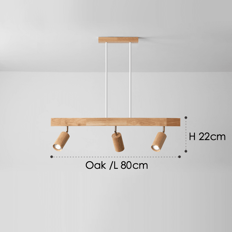 Minimalistische Houten Plafondlamp met Modulair Design