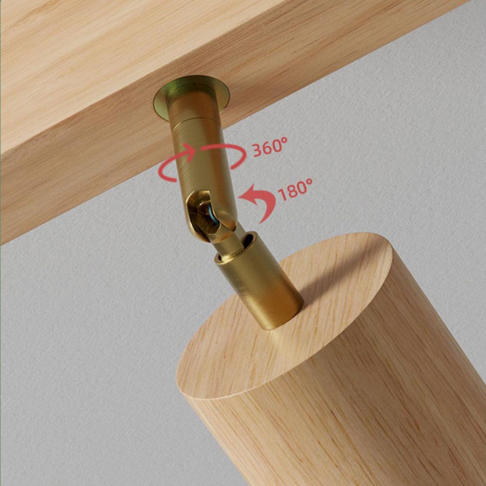 Minimalistische Houten Plafondlamp met Modulair Design