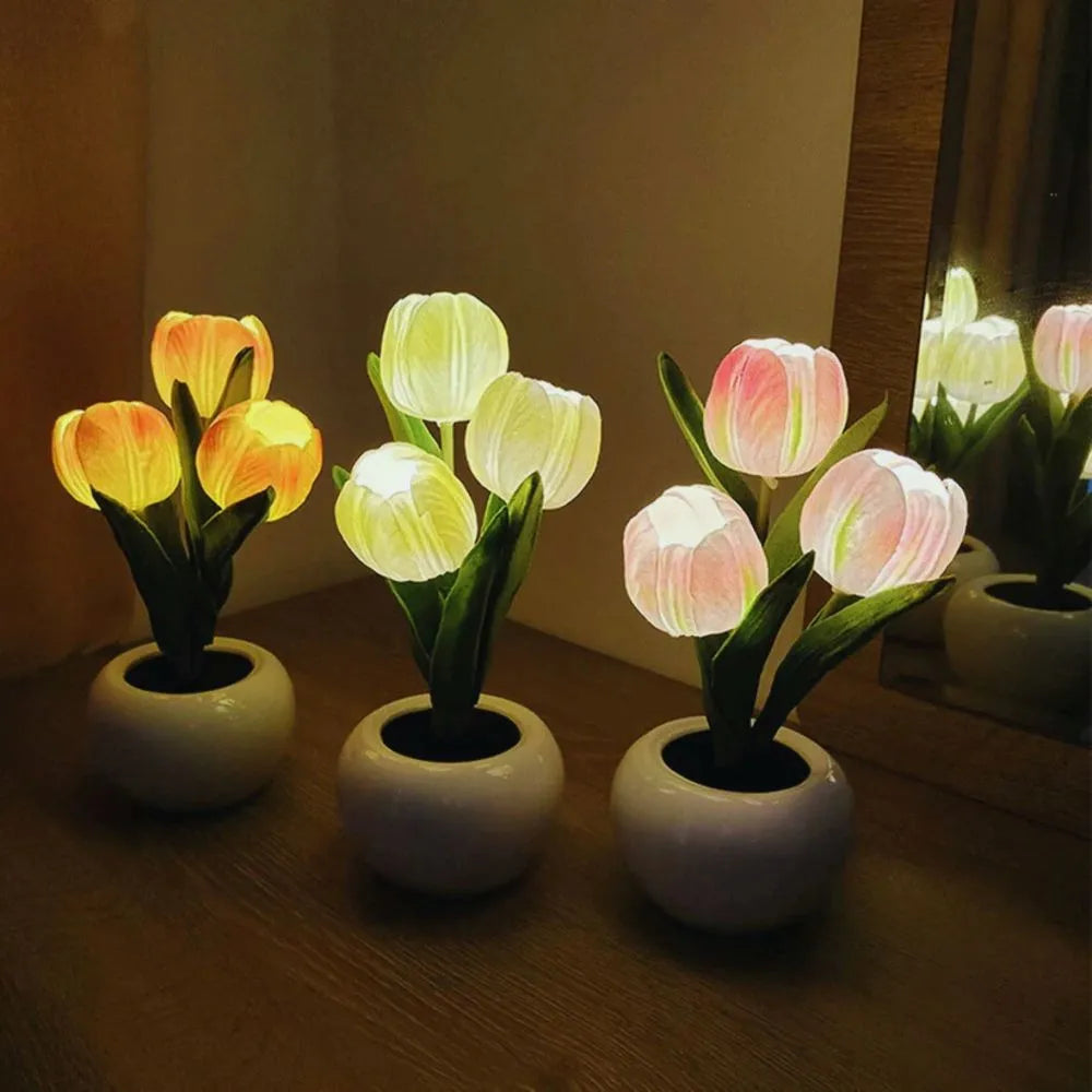 Tulp Nachtlamp – Elegante Bloemen LED Lamp voor Gezellige Sfeer