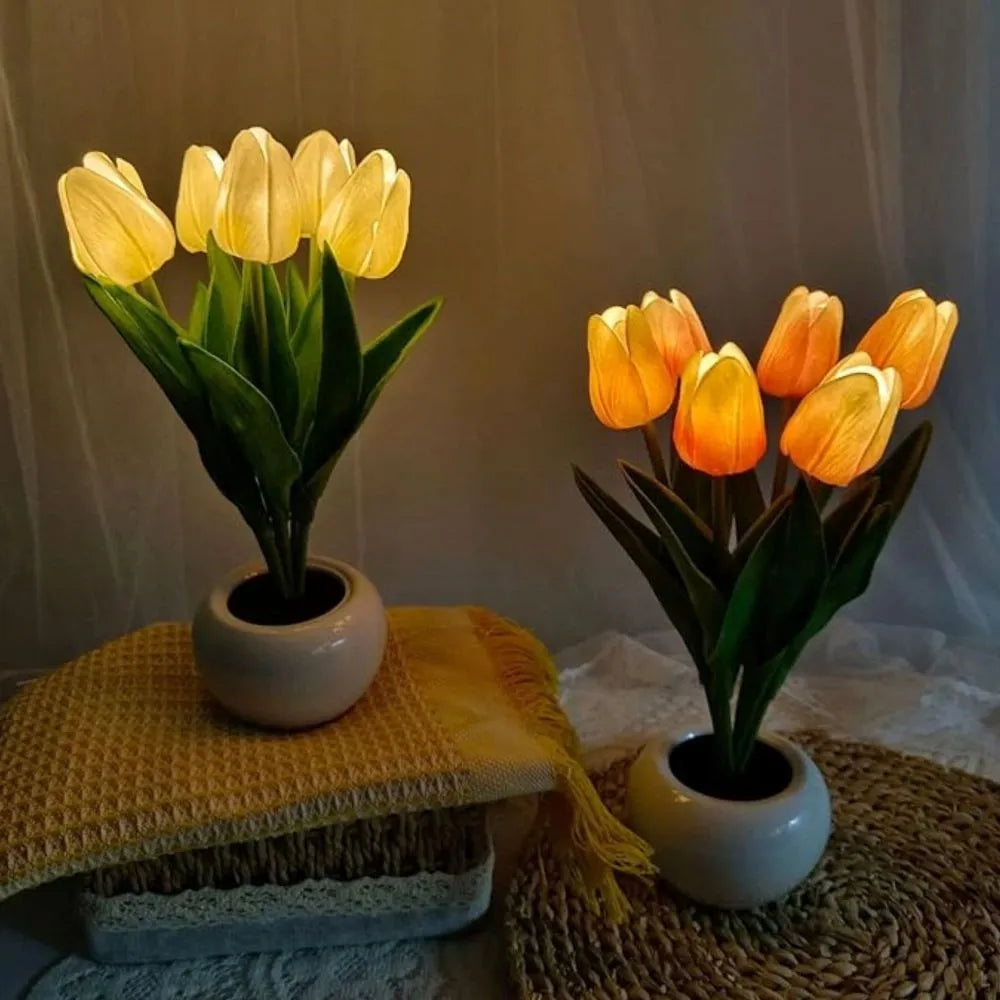 Tulp Nachtlamp – Elegante Bloemen LED Lamp voor Gezellige Sfeer
