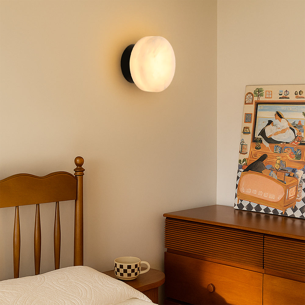 Luxe Marmeren Wandlamp met Tijdloze Scandinavisch Design