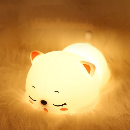 Sleepy – Spinnende Kat Nachtlamp Kind LED Slaaplamp Babykamer