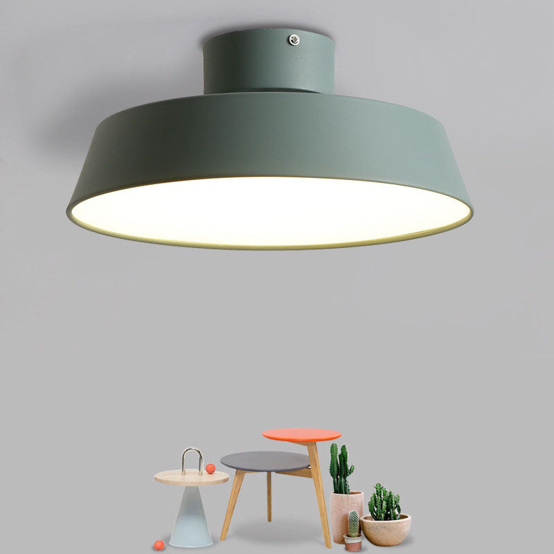 Moderne Scandinavische LED Plafondlamp – Wit, Grijs of Groen, Twee Maten