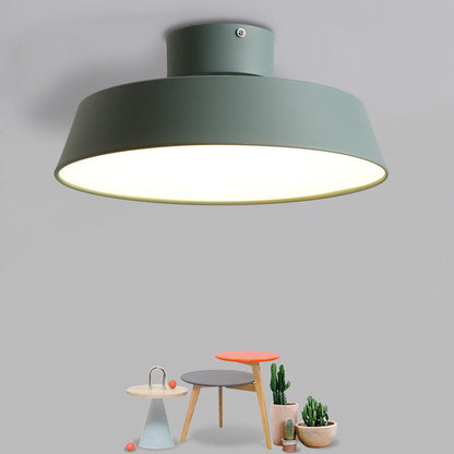 Moderne Scandinavische LED Plafondlamp – Wit, Grijs of Groen, Twee Maten