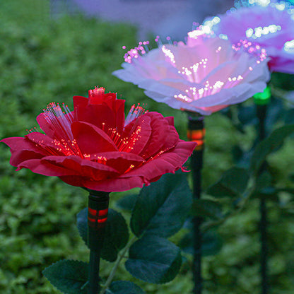 Solar LED Rozen Tuinlamp – Creatief Rood/Roze/Blauw/Champagne – 1.2 V (1 Lichtbron)