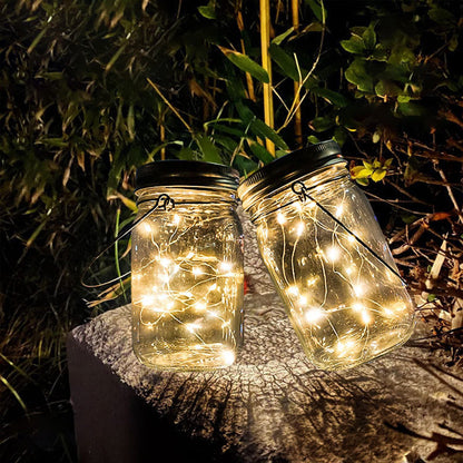 Solar LED Buitenlamp – Art Deco Wit/Geel – 1.2 V (20 LED’s)