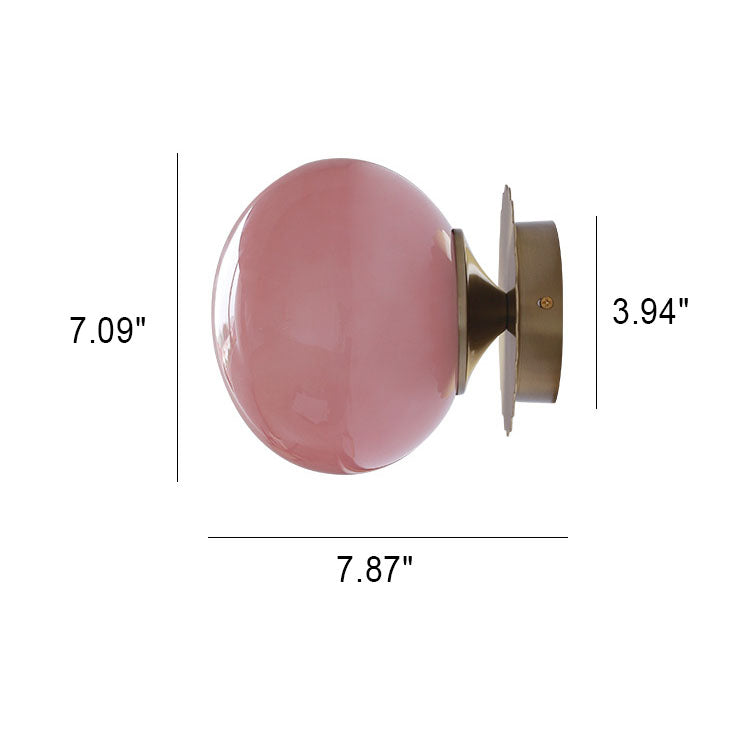 Moderne Wandlamp van Glas en IJzer – Verkrijgbaar in Roze, Beige en Wit