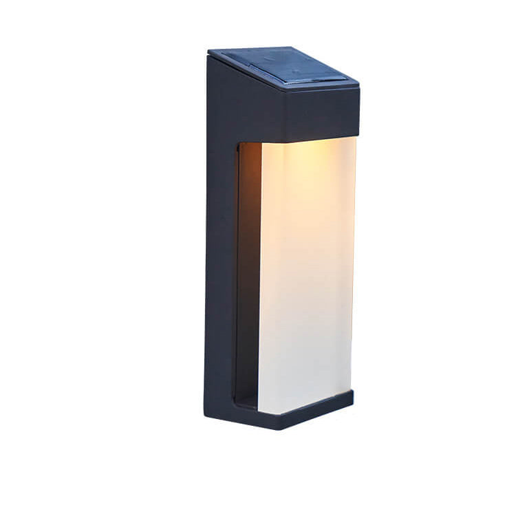 Solar Vierkante Matglazen LED Buitenlamp | Waterdichte Solar Wandlamp