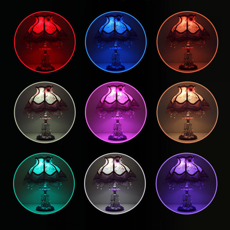 Moderne Stoffen Tafellamp – Glas & Textiel, E26 Fitting, 39 cm Hoog