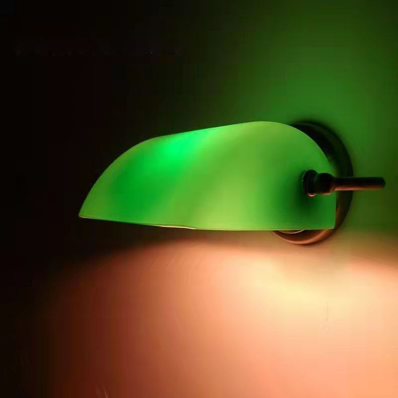 Industriële Wandlamp – Groen of Wit Glas & IJzer met E26 Fitting