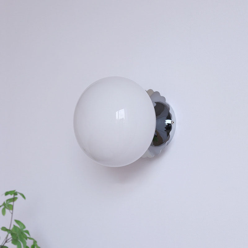 Moderne Wandlamp van Glas en IJzer – Verkrijgbaar in Roze, Beige en Wit