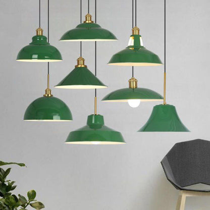 Industriële Groene Hanglamp – Meerdere Formaten