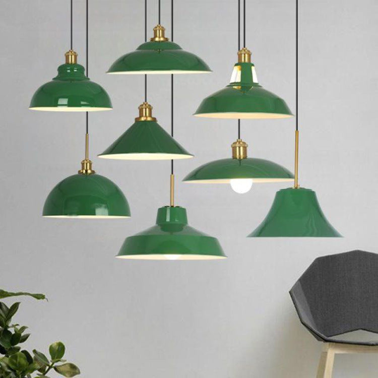 Industriële Elegante Groene Hanglamp in  Meerdere Formaten