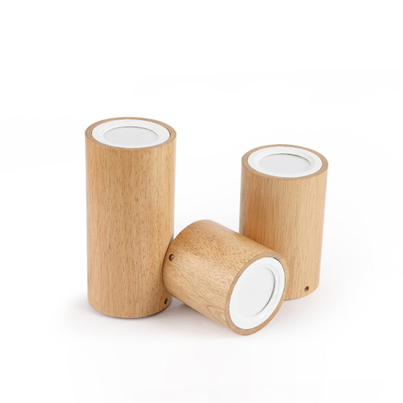 Moderne Houten LED Plafondlamp – Rubberwood & Acryl, 3 Formaten