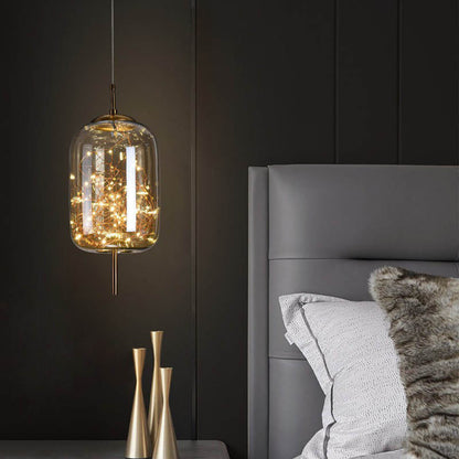 Scandinavische Glazen LED Hanglamp – Amber of Antracietgrijs