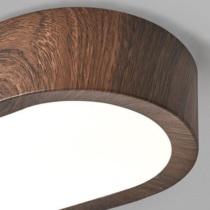 Moderne Houten Plafondlamp – Hout/Walnoot Houtnerf – LED 8W