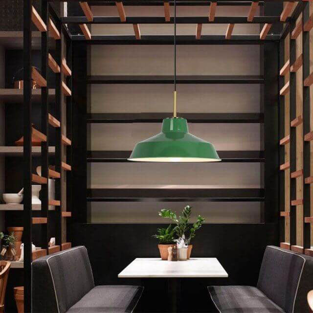 Industriële Elegante Groene Hanglamp in  Meerdere Formaten