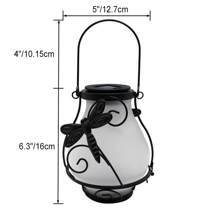 Decoratieve Solar LED Tuinlamp – Zwart – (1 LED)