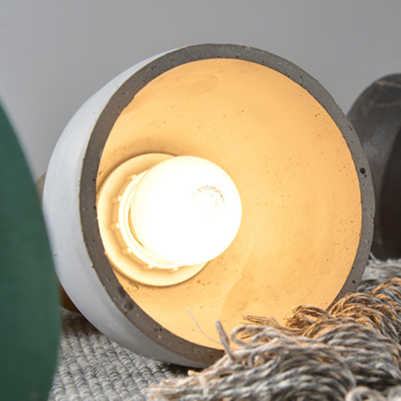 Moderne Hanglamp van Cement & Hout met Industrieel Design