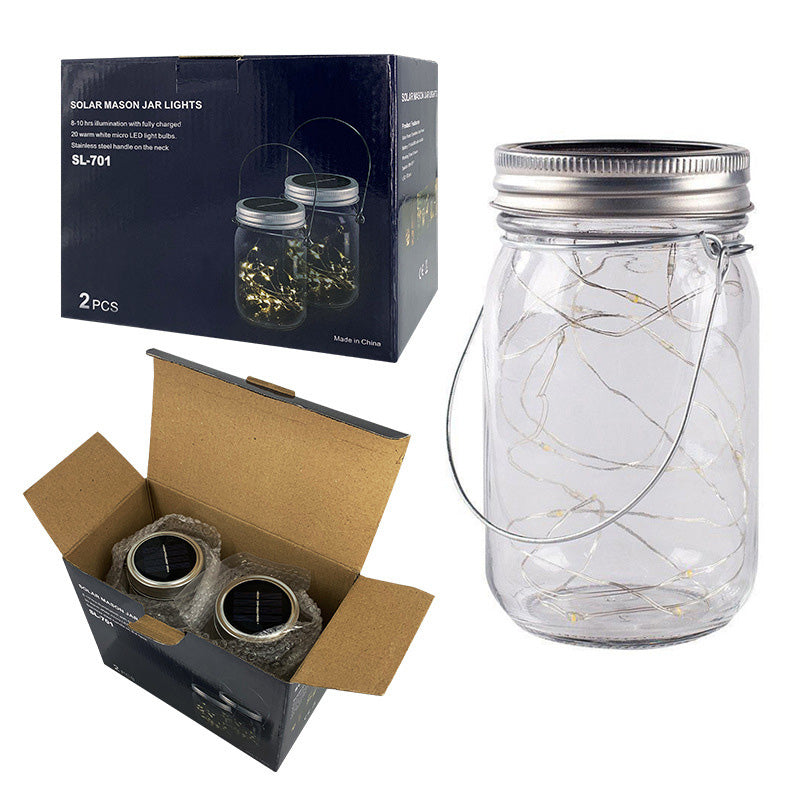 Solar LED Buitenlamp – Art Deco Wit/Geel –  (20 LED’s)