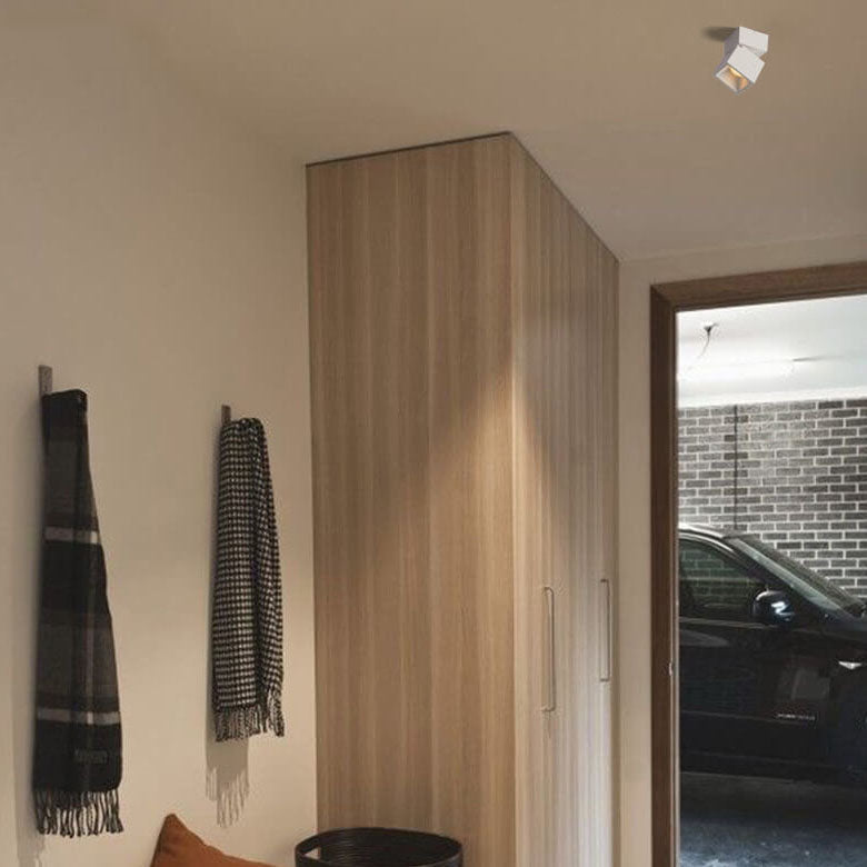 Moderne Aluminium Semi-Flush Mount Plafondlamp – Zwart/Wit – LED 7W/12W