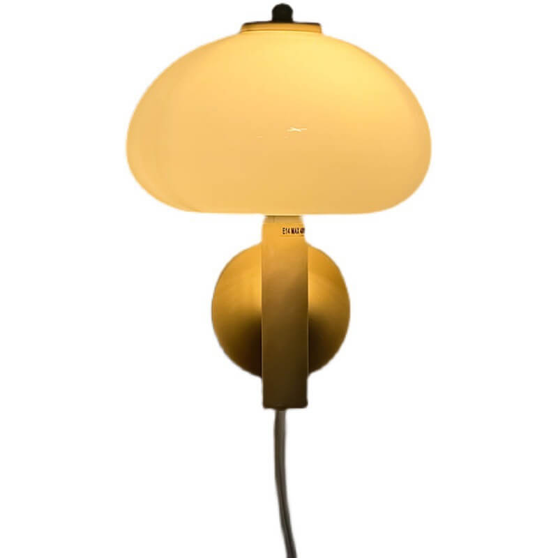 Moderne Wandlamp van Glas en IJzer – Milk White