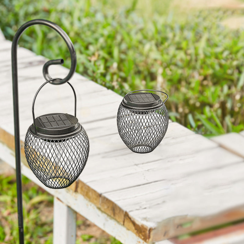 Solar LED Buitenlamp – Zwart – (2 Lichtbronnen)