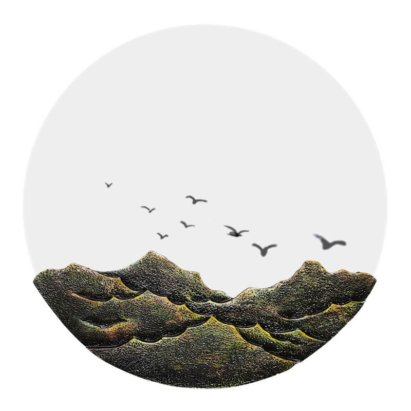 Aziatische Wandlamp met Minimalistisch Design – Iron, Acryl & Resin – LED