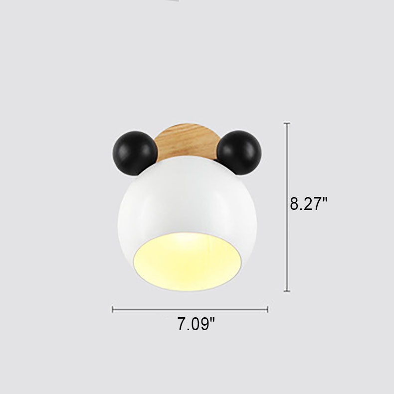 Scandinavische Cartoon Bear Dome Wandlamp – Kinderkamer Verlichting