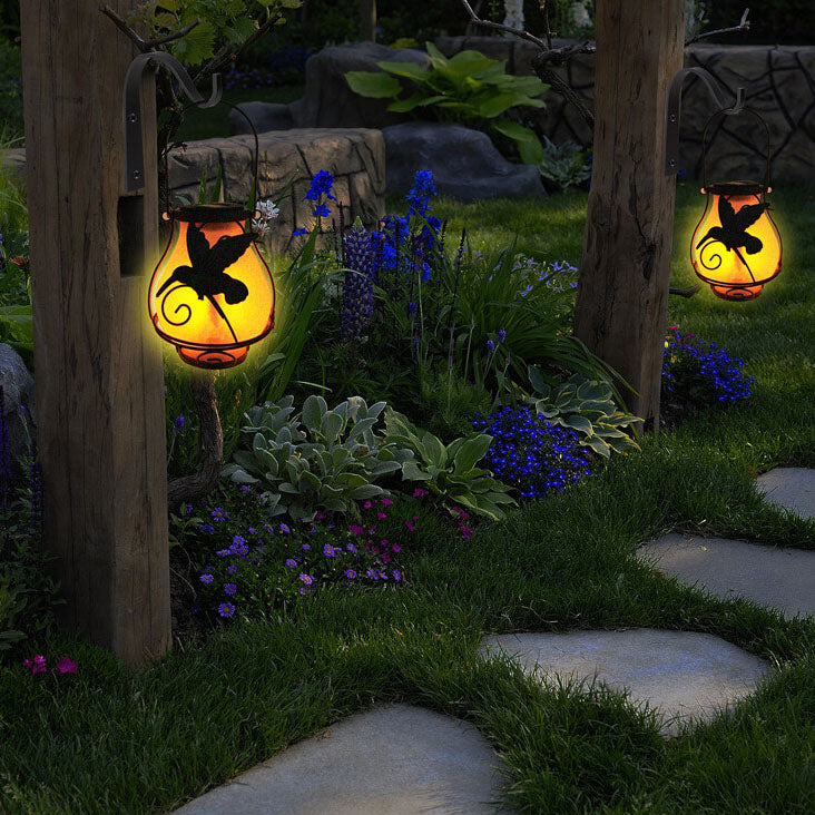 Decoratieve Solar LED Tuinlamp – Zwart – (1 LED)