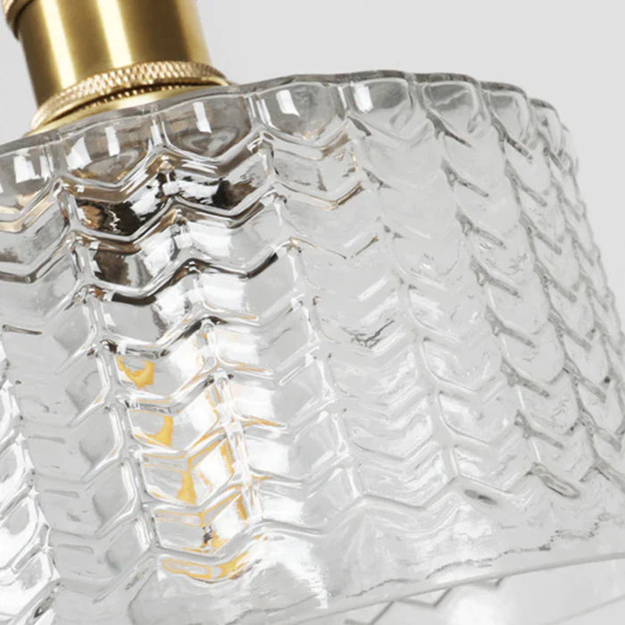 Vintage Cilindervormige Glazen Hanglamp met Traditioneel Design