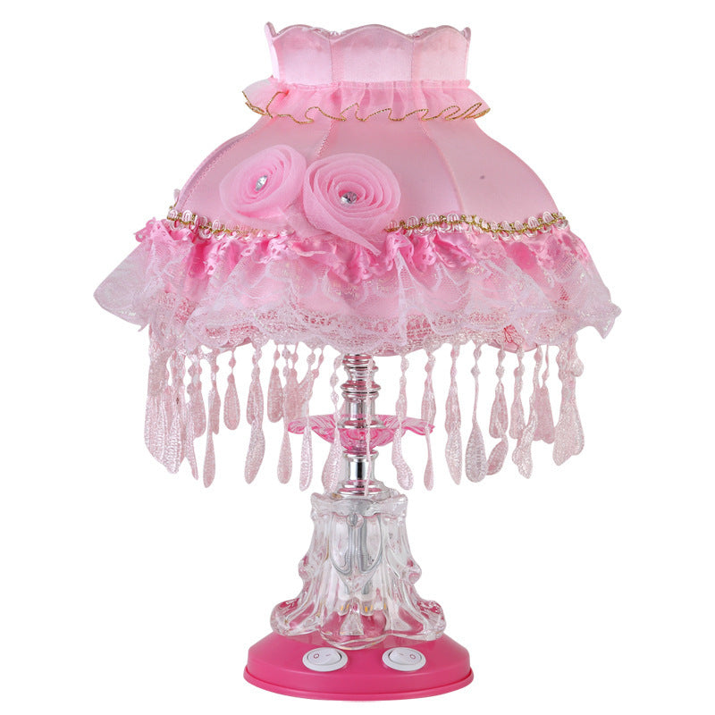 Moderne Stoffen Tafellamp – Glas & Textiel, E26 Fitting, 39 cm Hoog