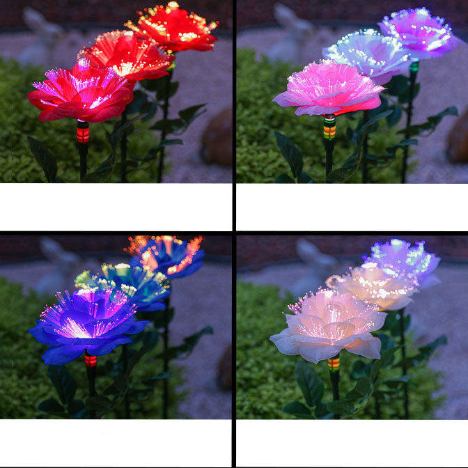 Solar LED Rozen Tuinlamp – Creatief Rood/Roze/Blauw/Champagne – 1.2 V (1 Lichtbron)