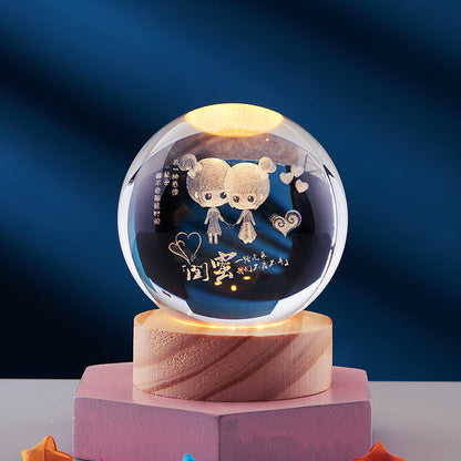 Spatio – Orb 3D Kristallen Nachtlamp