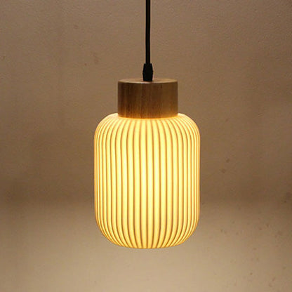Moderne Wandlamp van Keramiek en Hout – Witte moderne Kleur