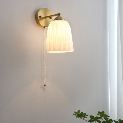 Moderne Wandlamp van Glas en Messing