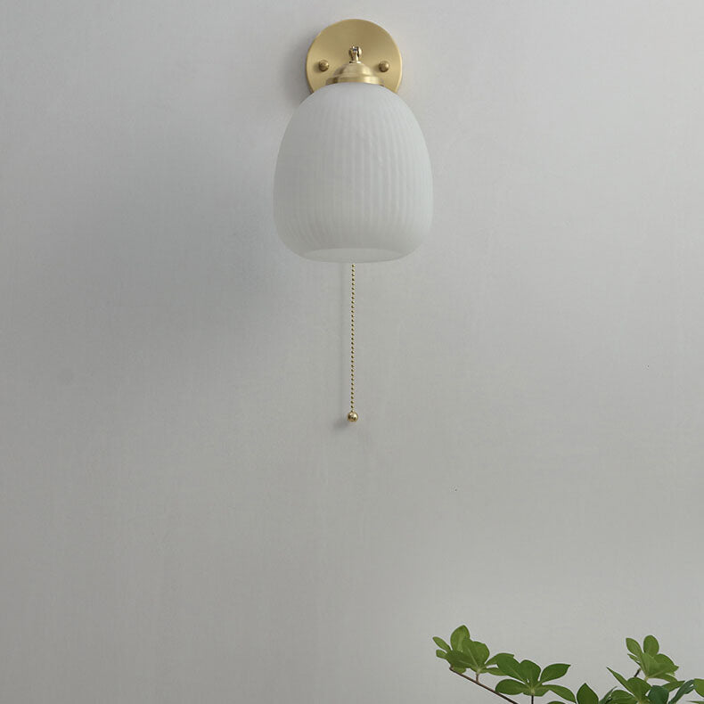 Moderne Wandlamp van Glas en Messing