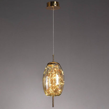 Scandinavische Glazen LED Hanglamp – Amber of Antracietgrijs