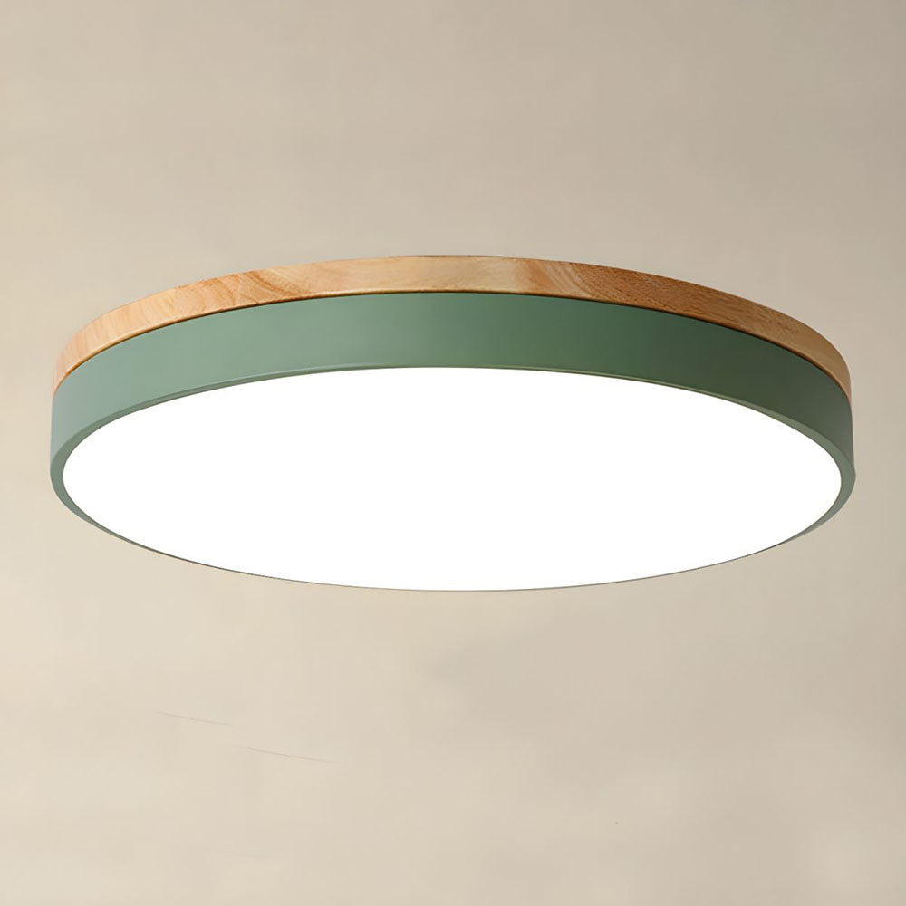 Tröde - Houten Ronde LED Plafondlamp in Scandinavische Stijl