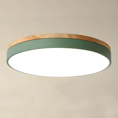 Tröde - Houten Ronde LED Plafondlamp in Scandinavische Stijl