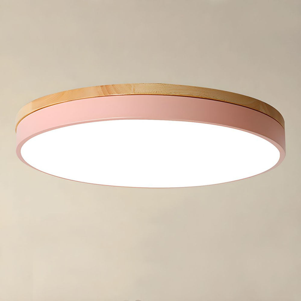 Tröde - Houten Ronde LED Plafondlamp in Scandinavische Stijl