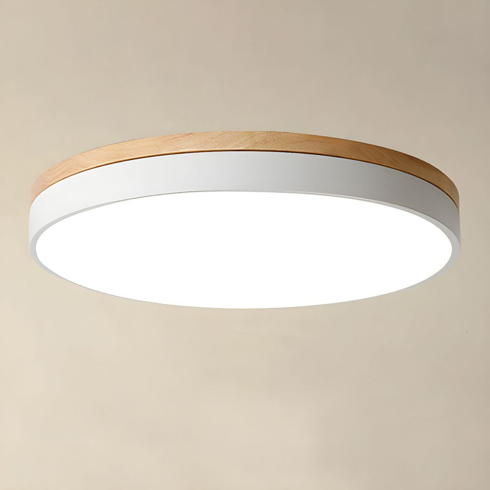Tröde - Houten Ronde LED Plafondlamp in Scandinavische Stijl